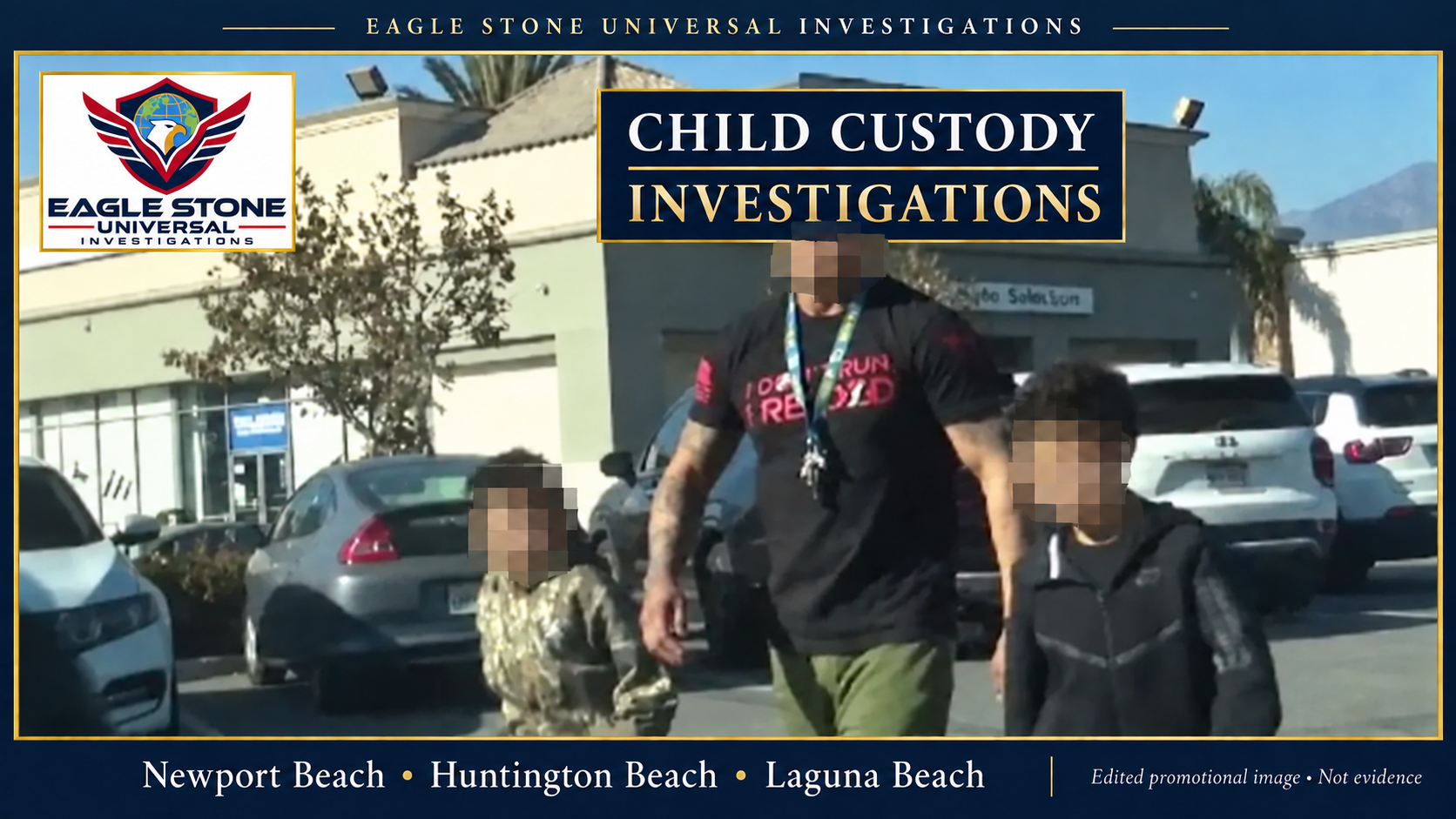 Eagle Stone child custody investigations promotional photograph with faces pixelated